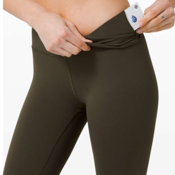 NEW Lululemon Wunder Train High-Rise 21" Leggings Dark Olive Green 6 Everlux - Picture 2 of 3
